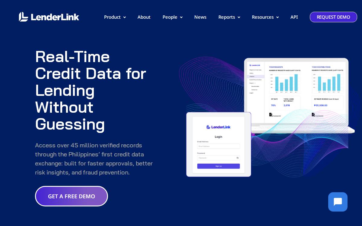Lenderlink website preview