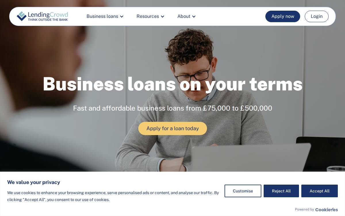 LendingCrowd website preview