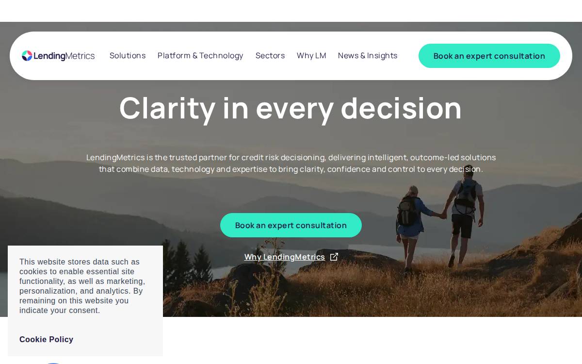 LendingMetrics website preview