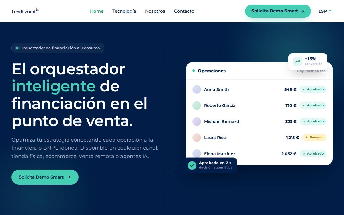 Lendismart website preview