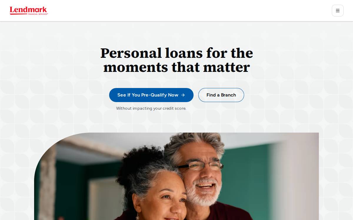 Lendmarkfinancial website preview