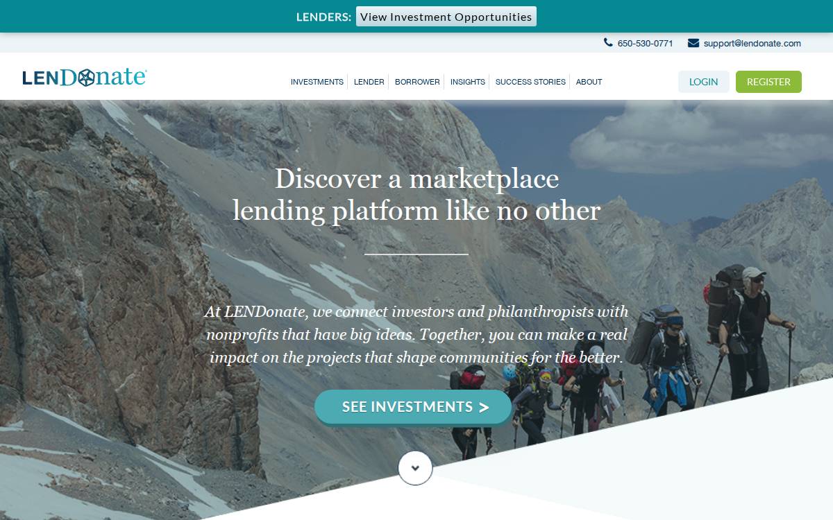 Lendonate website preview