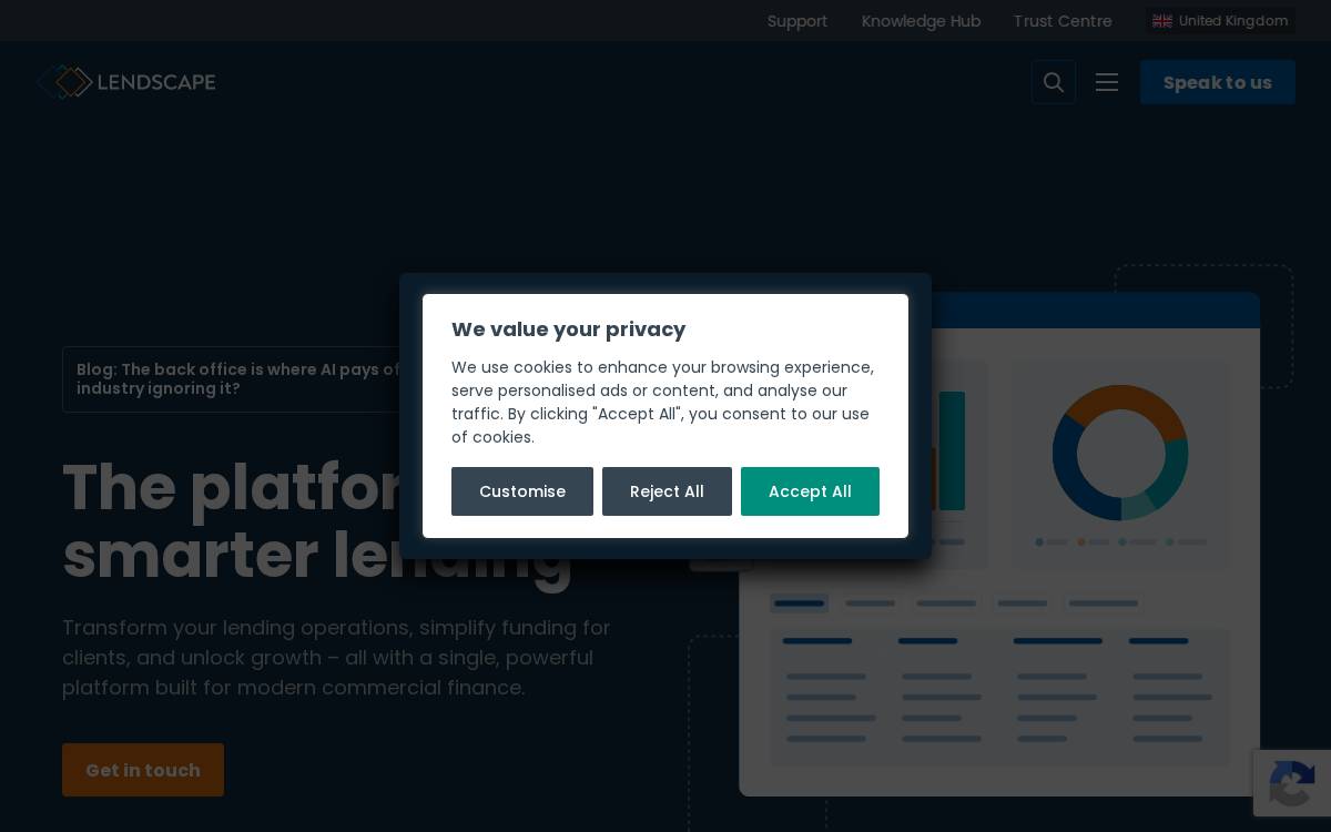 Lendscape website preview