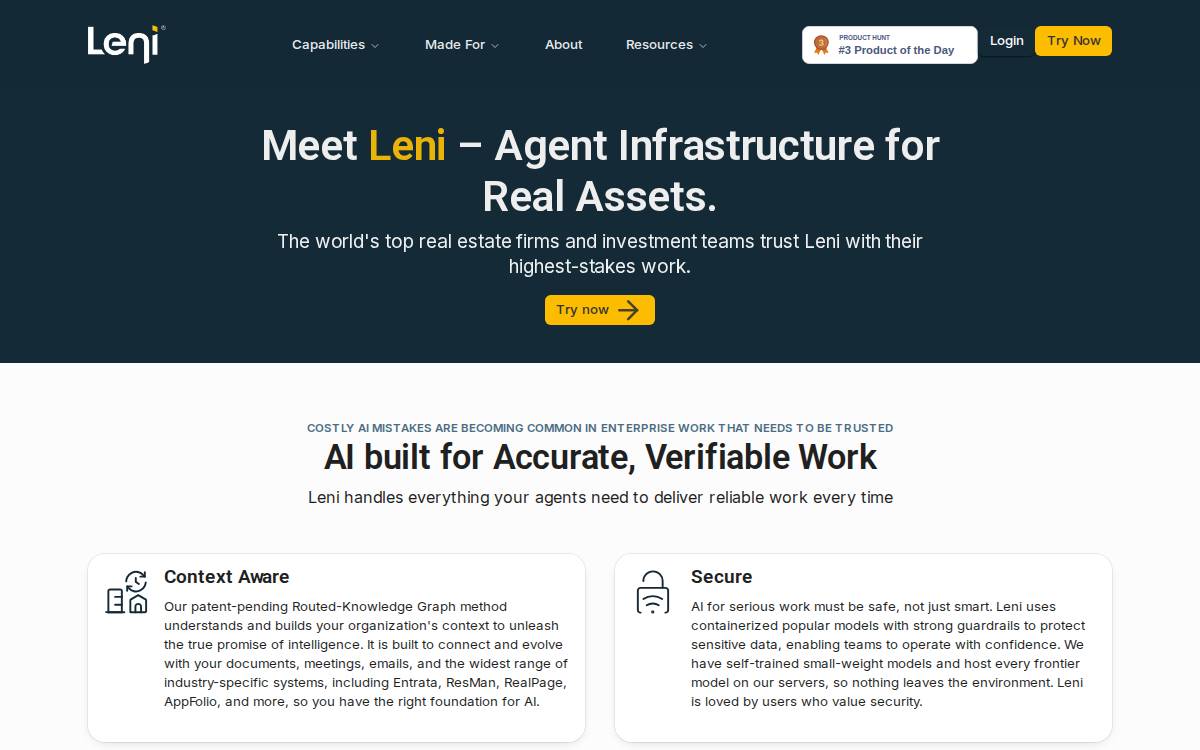 Leni website preview