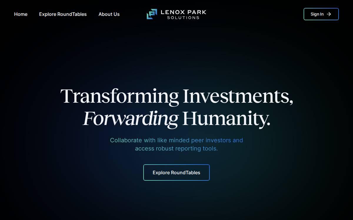 Lenox Park Solutions website preview