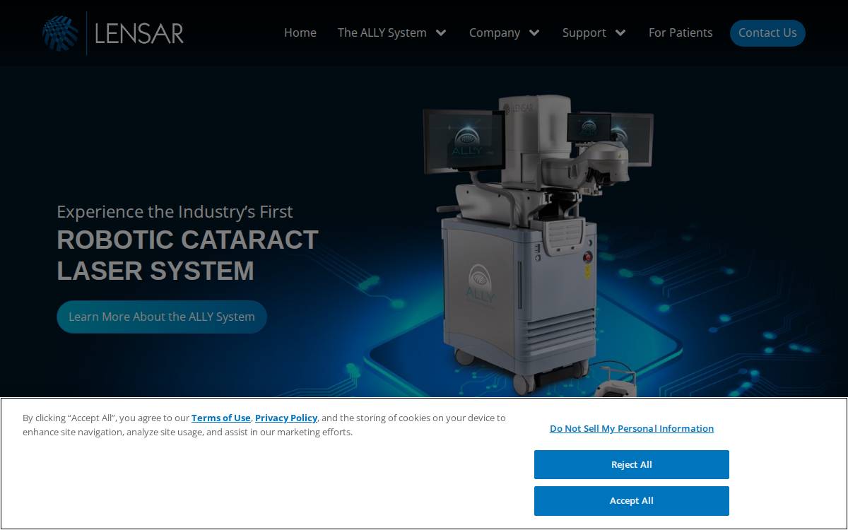 Lensar website preview