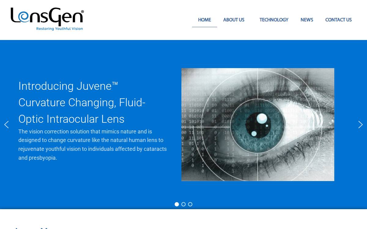LensGen website preview