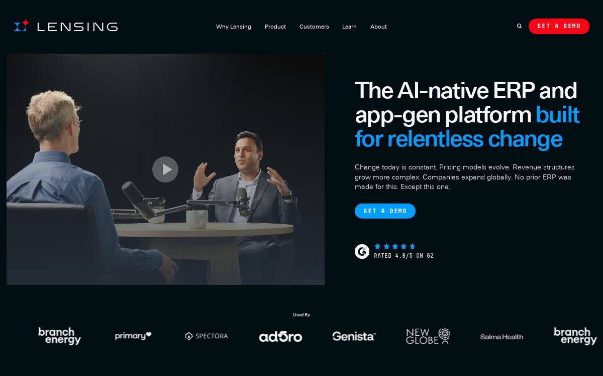 Lensing website preview