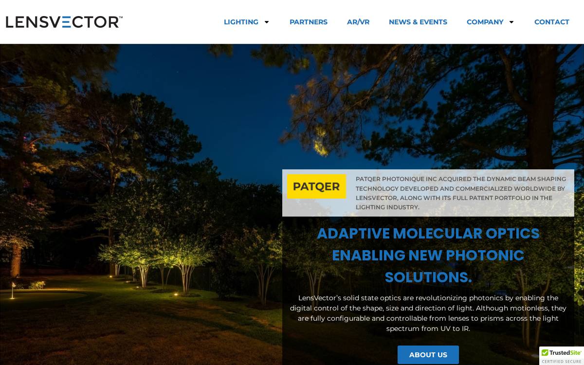 Lensvector website preview