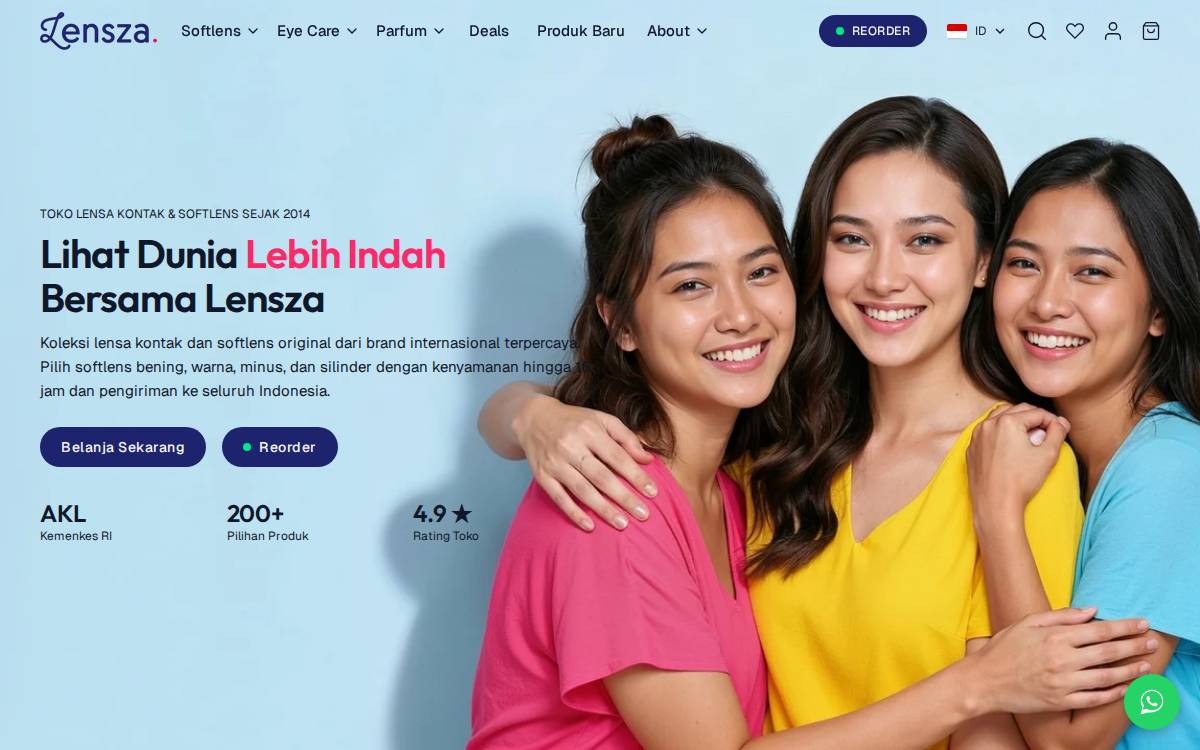 Lensza website preview