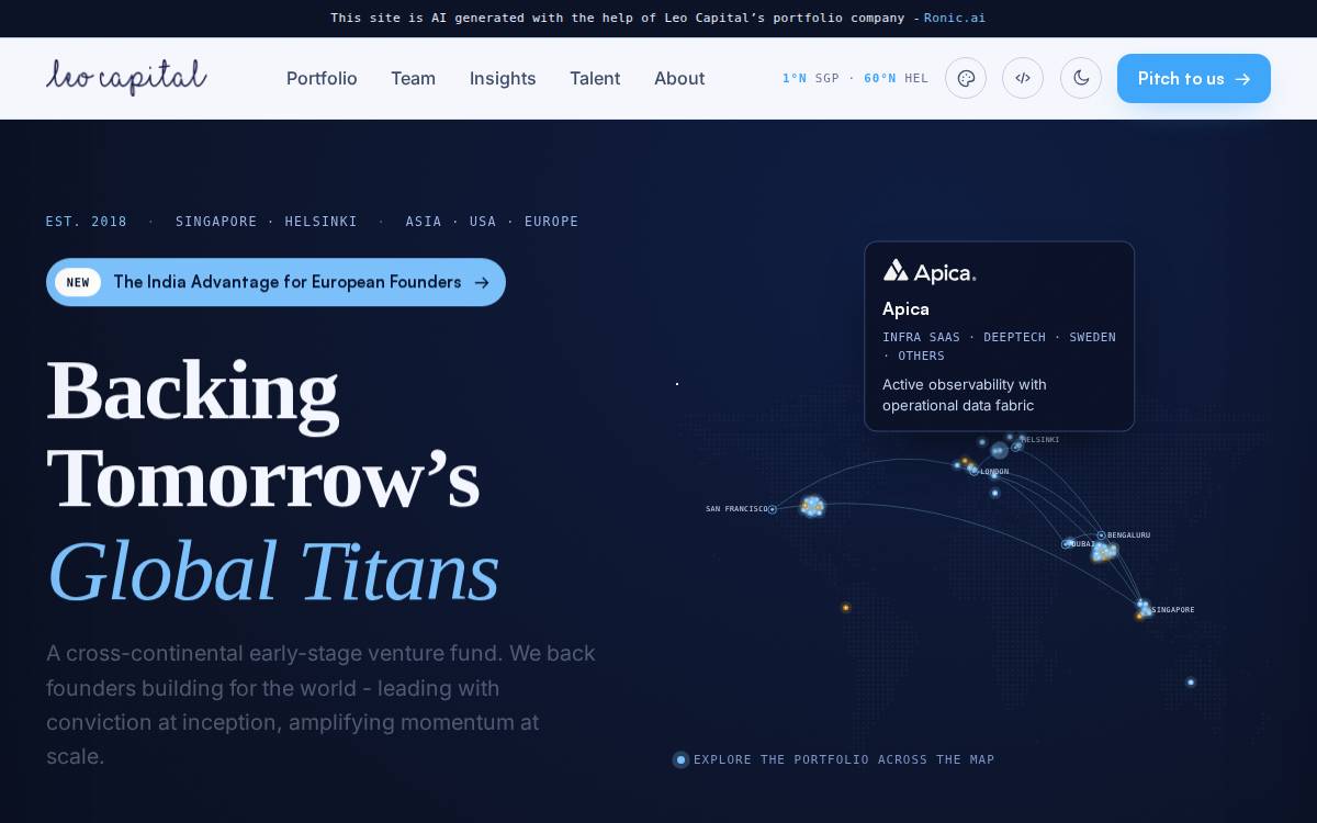 Leo website preview