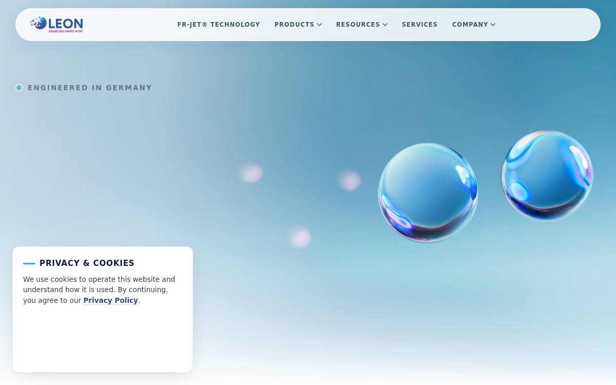 Leon Nanodrugs website preview