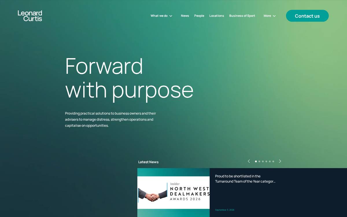 Leonard Curtis website preview