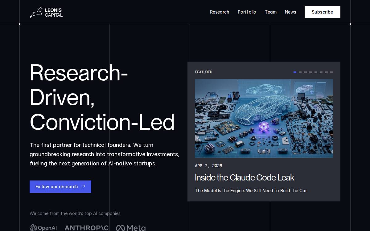 Leonis Capital website preview