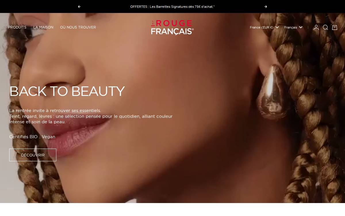 Lerougefrancais website preview