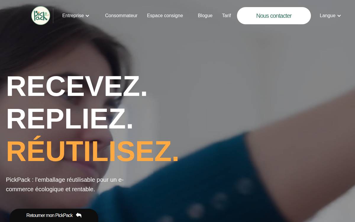 Les emballages PickPack website preview