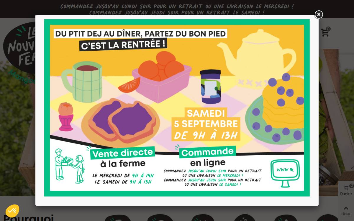 Les Nouvelles Fermes website preview