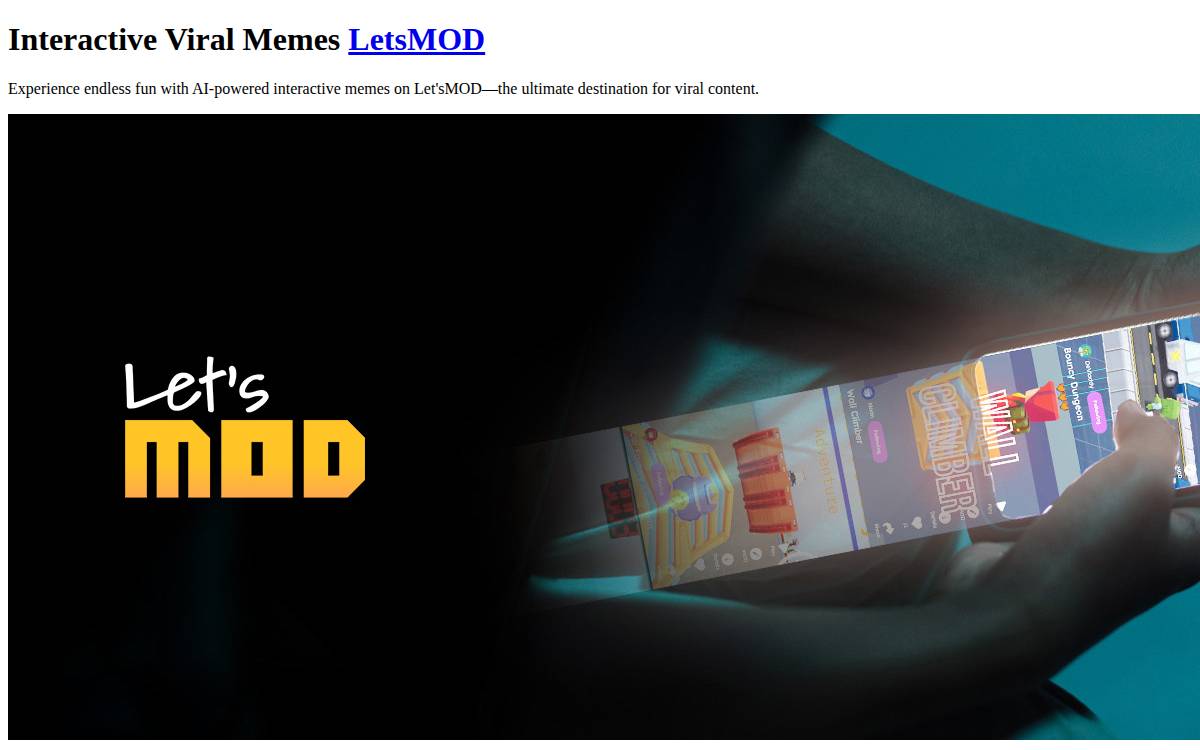 Let's Mod website preview