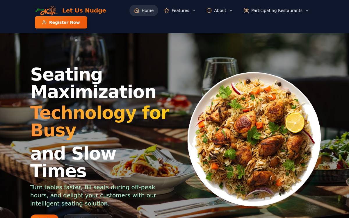 Let us Nudge website preview