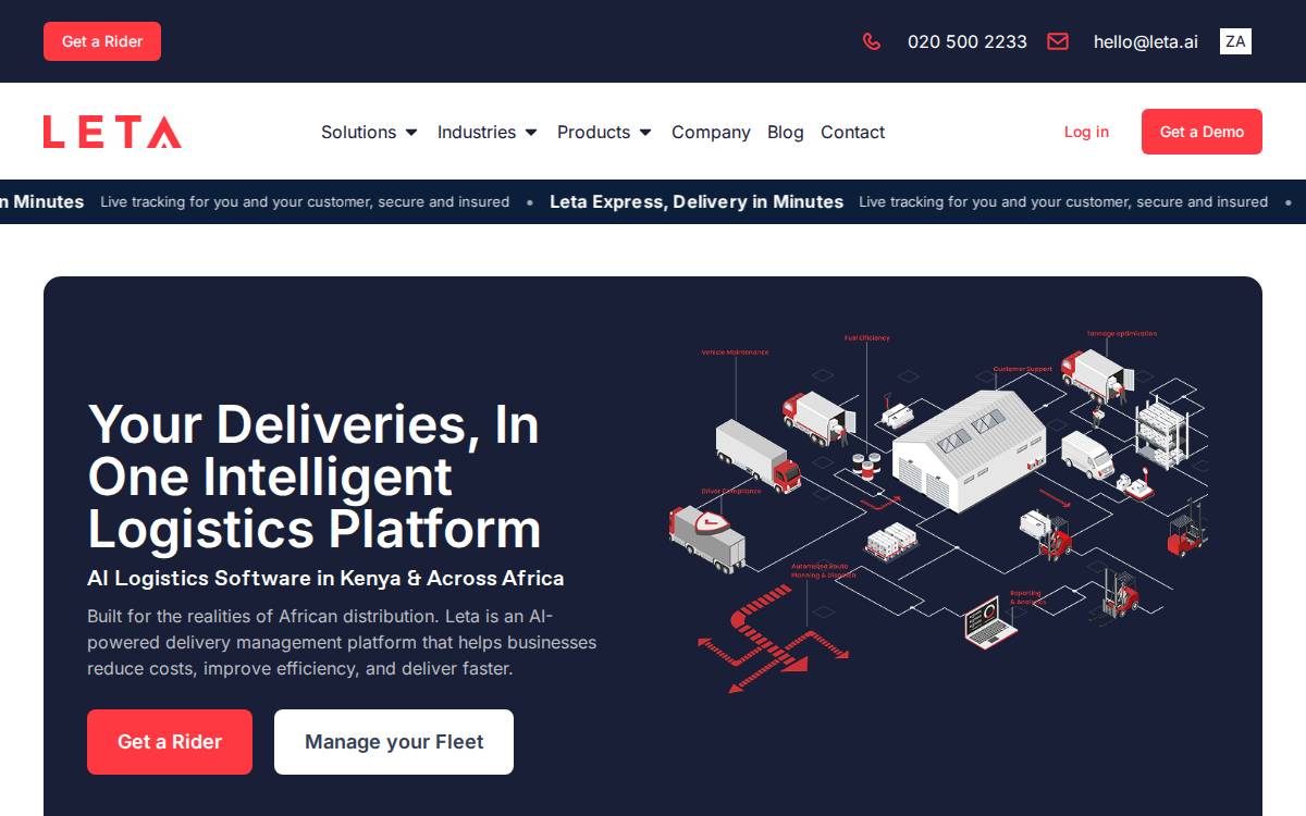 Leta website preview