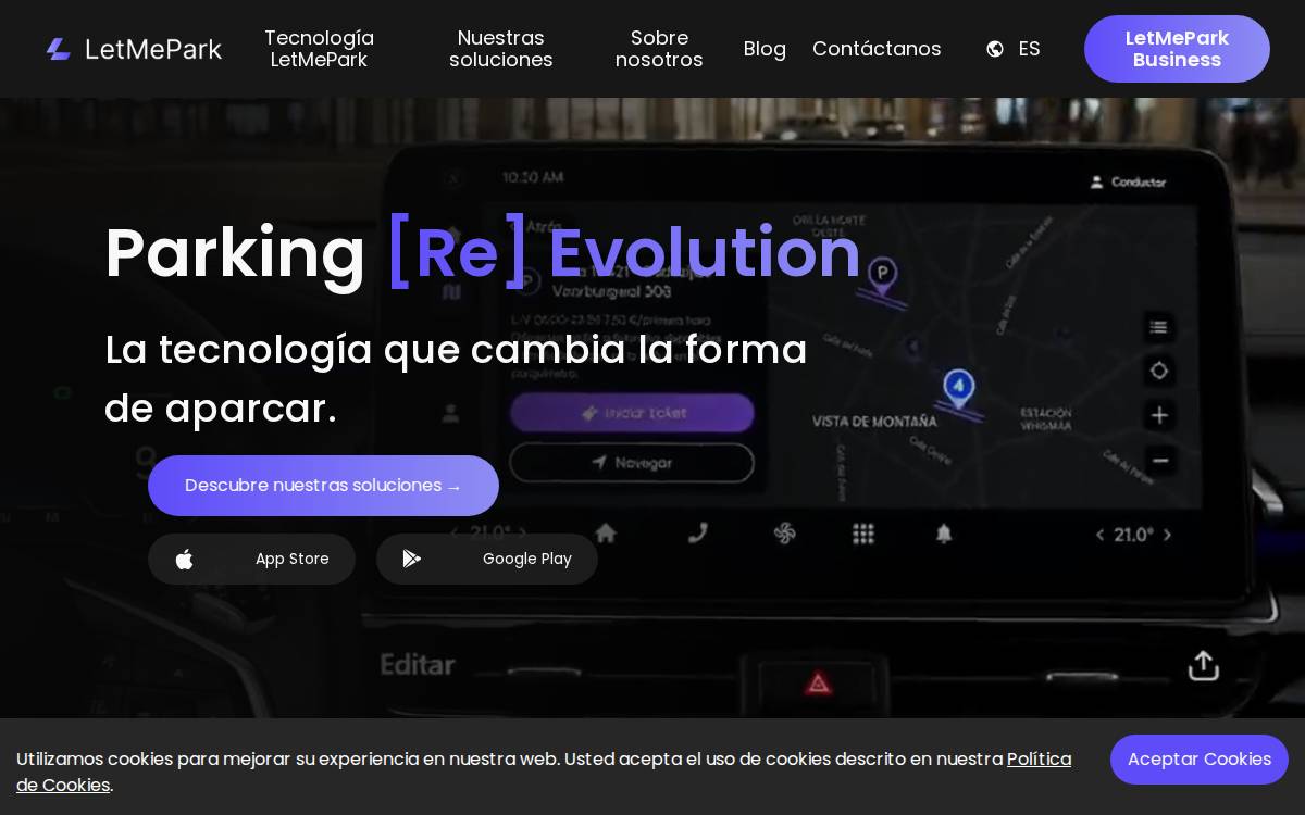 LetMePark website preview