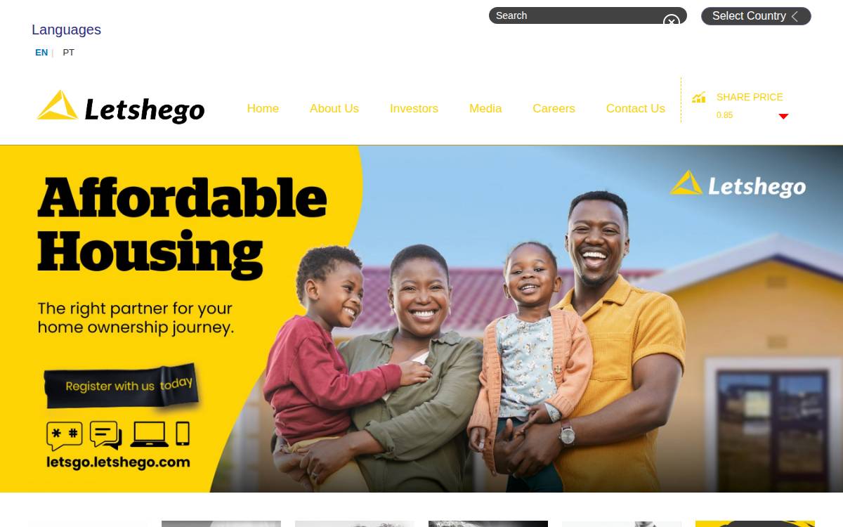 Letshego website preview