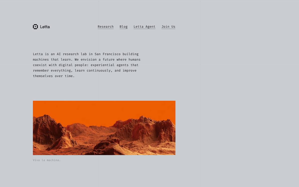 Letta website preview