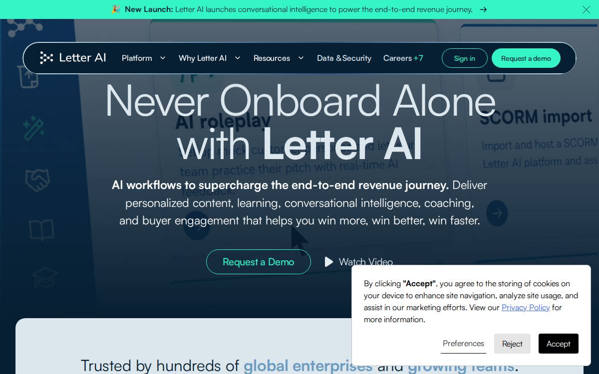 Letter AI website preview