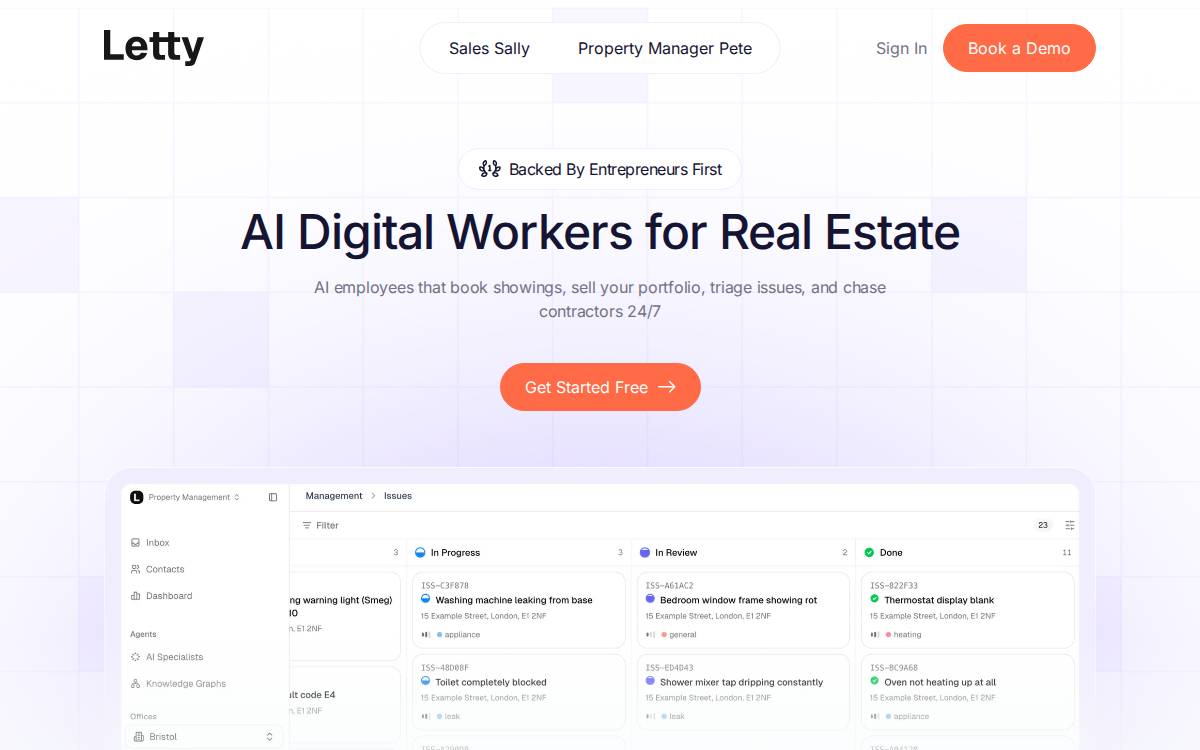 Letty website preview