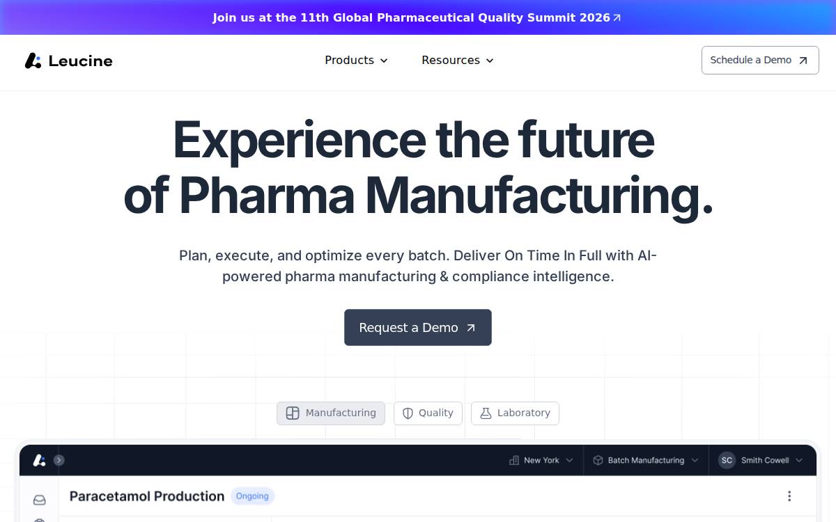 LEUCINE* Pharma website preview