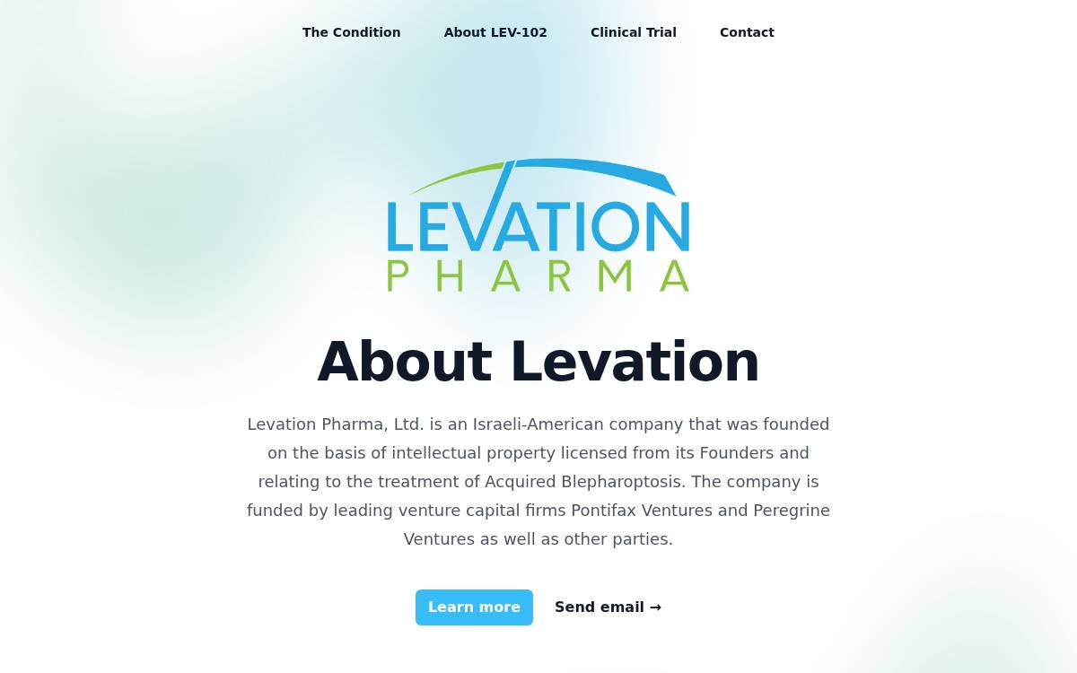 Levation Pharma website preview