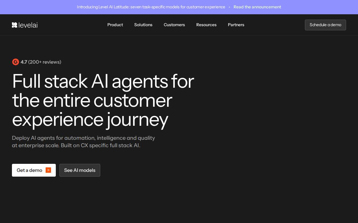 Level AI website preview