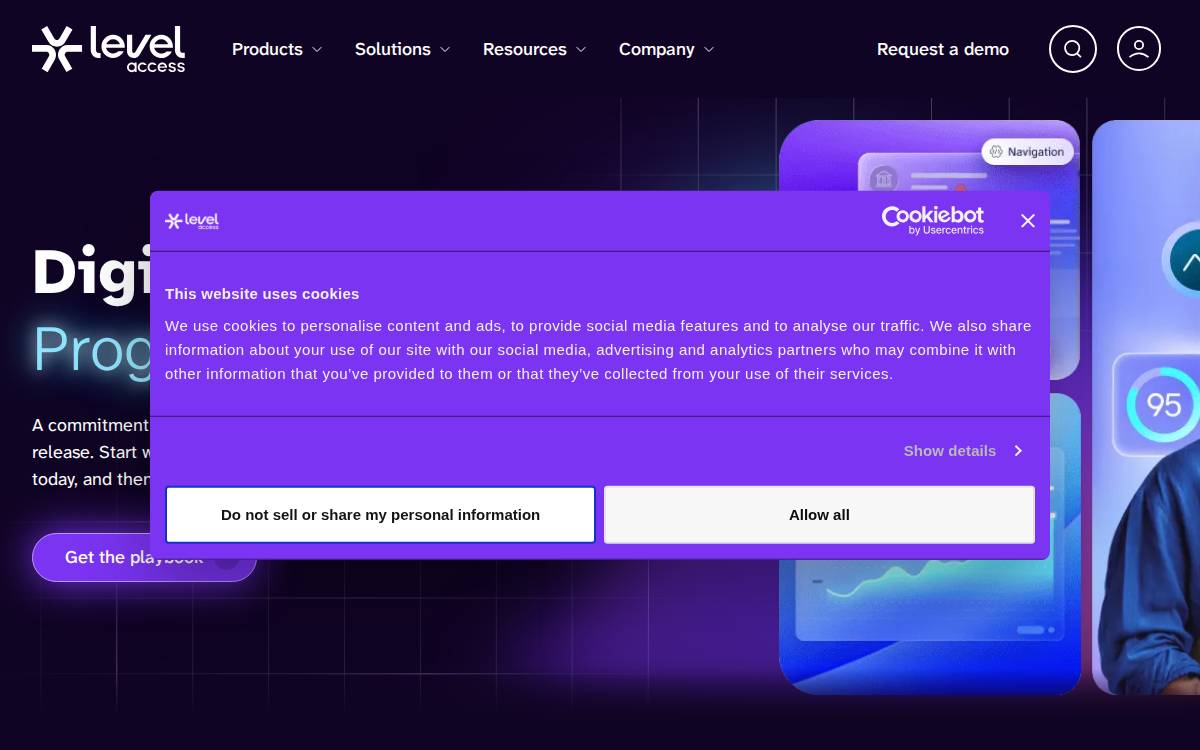 Level Access website preview