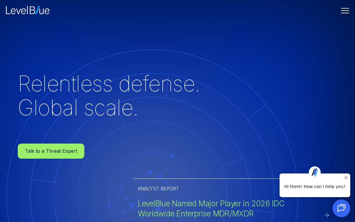 LevelBlue website preview
