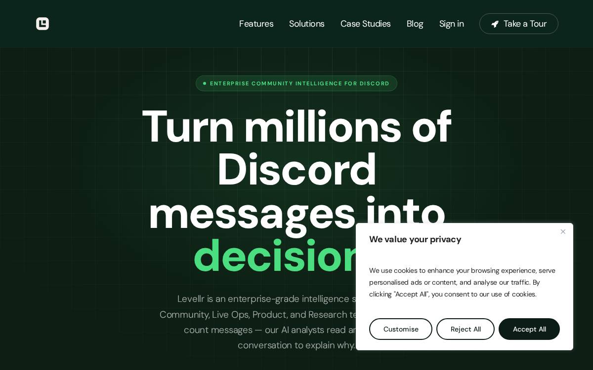 Levellr website preview