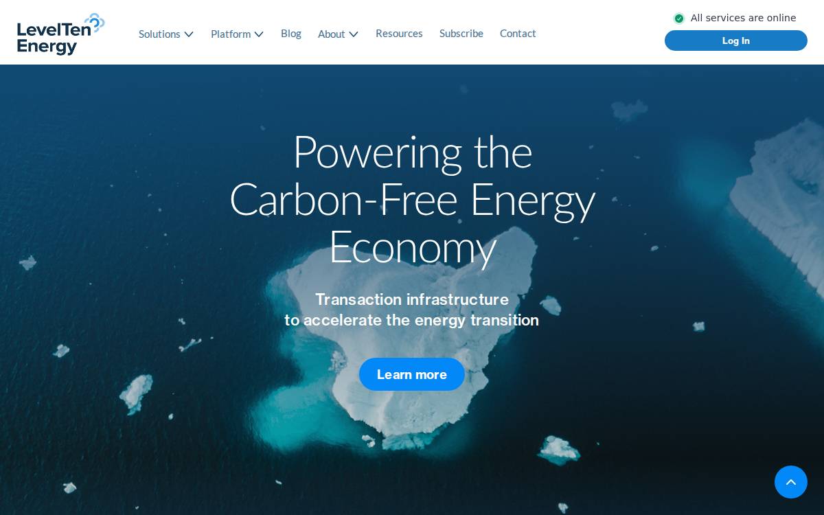LevelTen Energy website preview