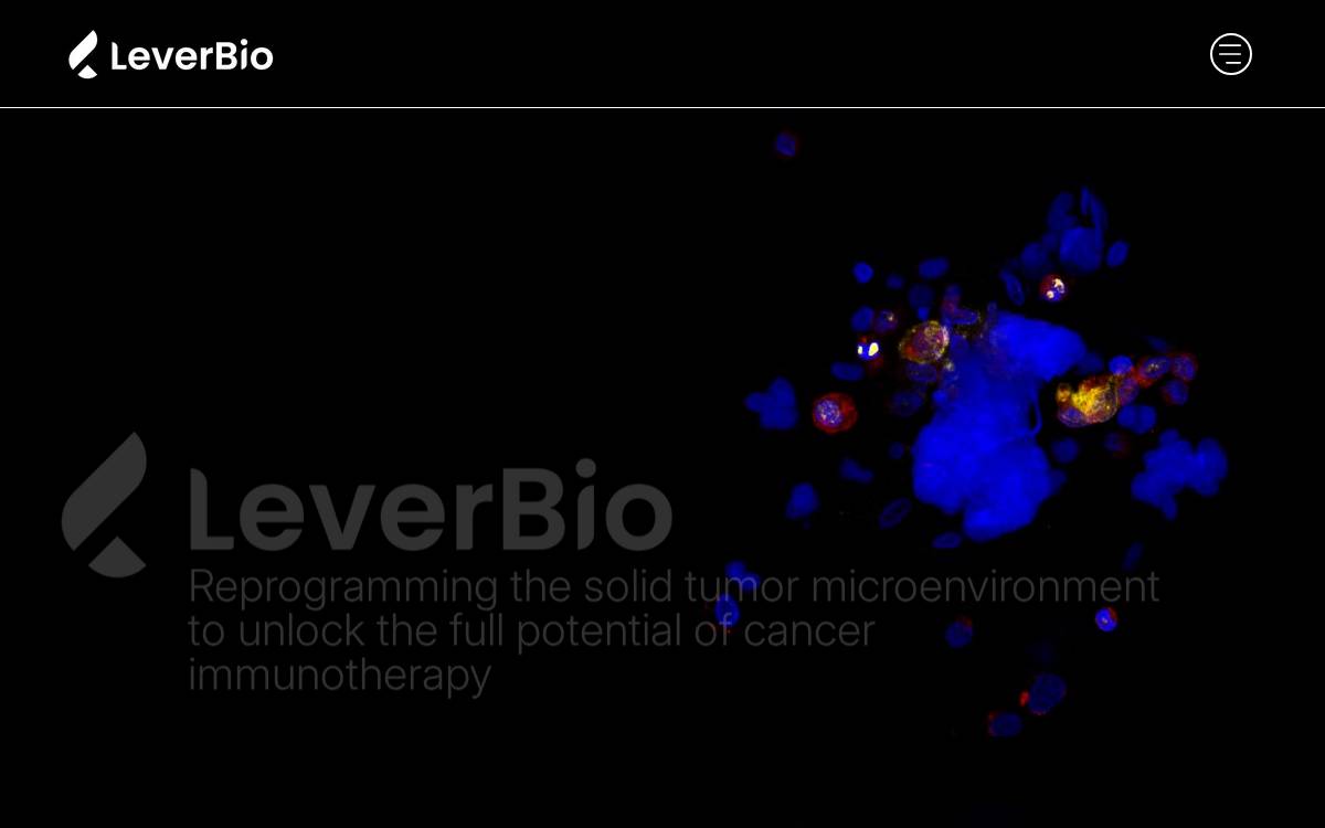 Lever Bio website preview