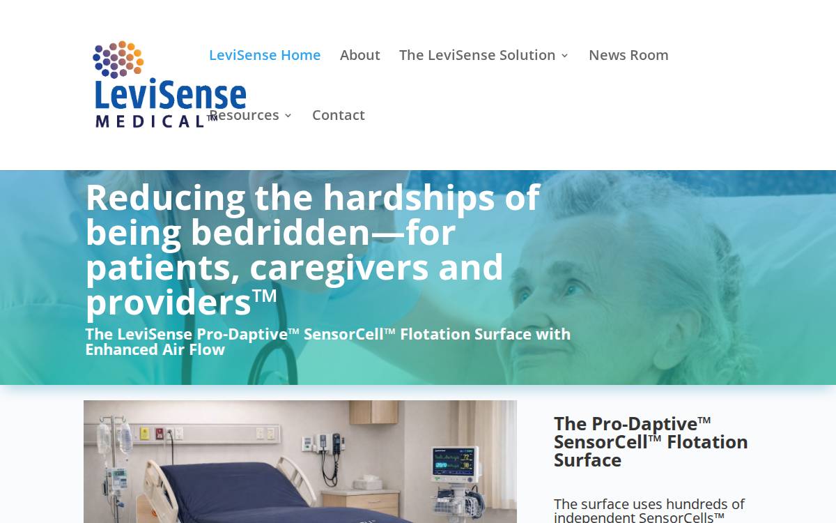 LeviSense Medical website preview