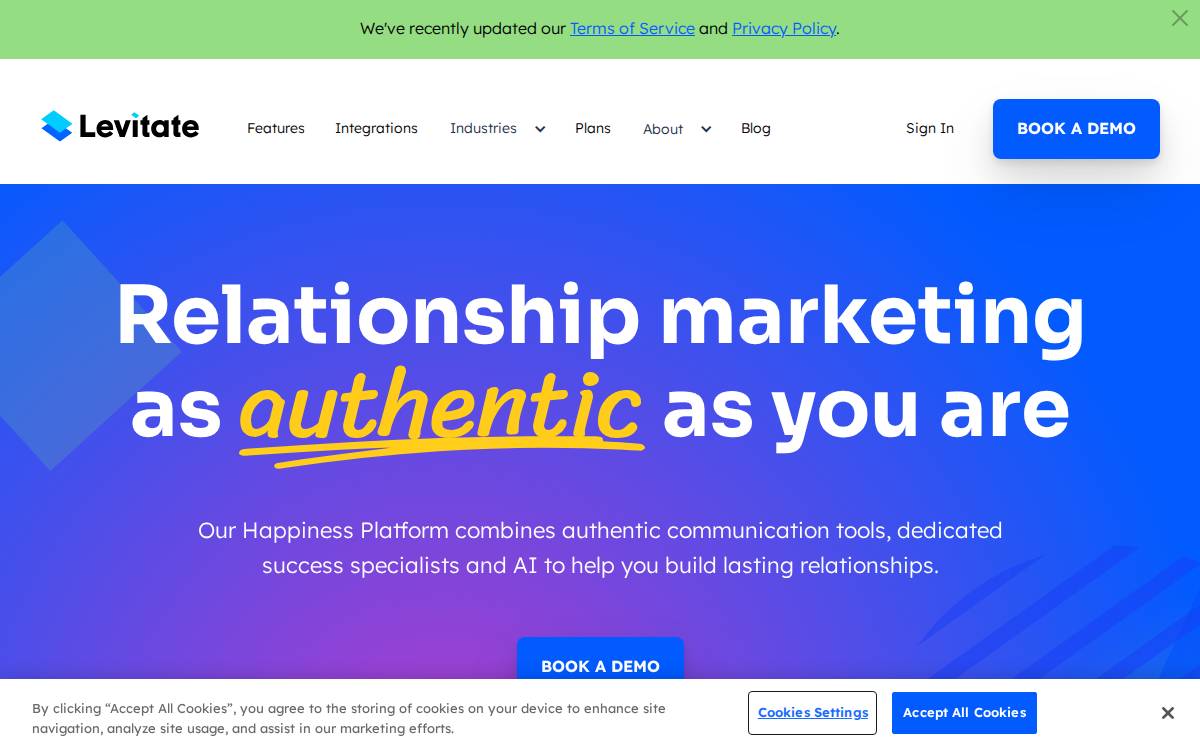 levitate website preview