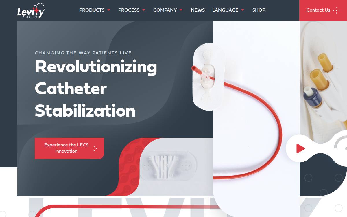 Levity Products website preview
