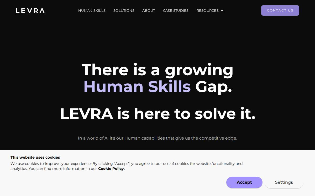 Levra website preview
