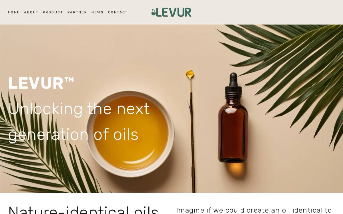 Levur website preview