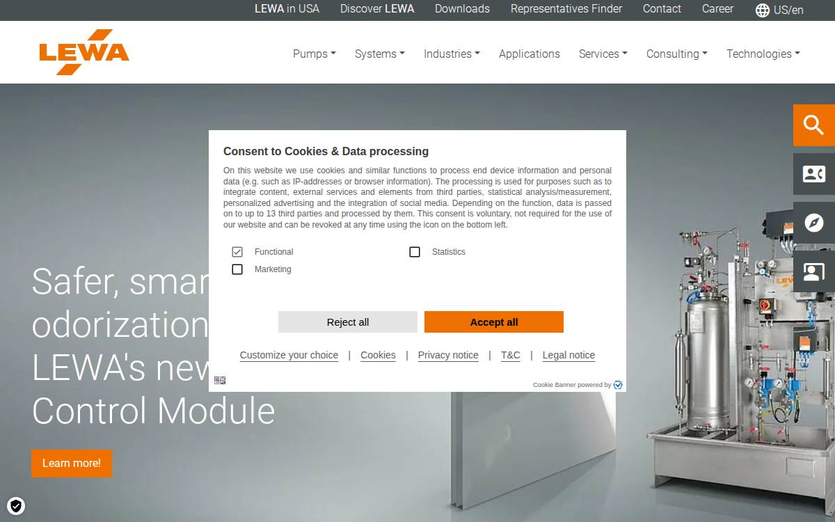 Lewa GmbH website preview