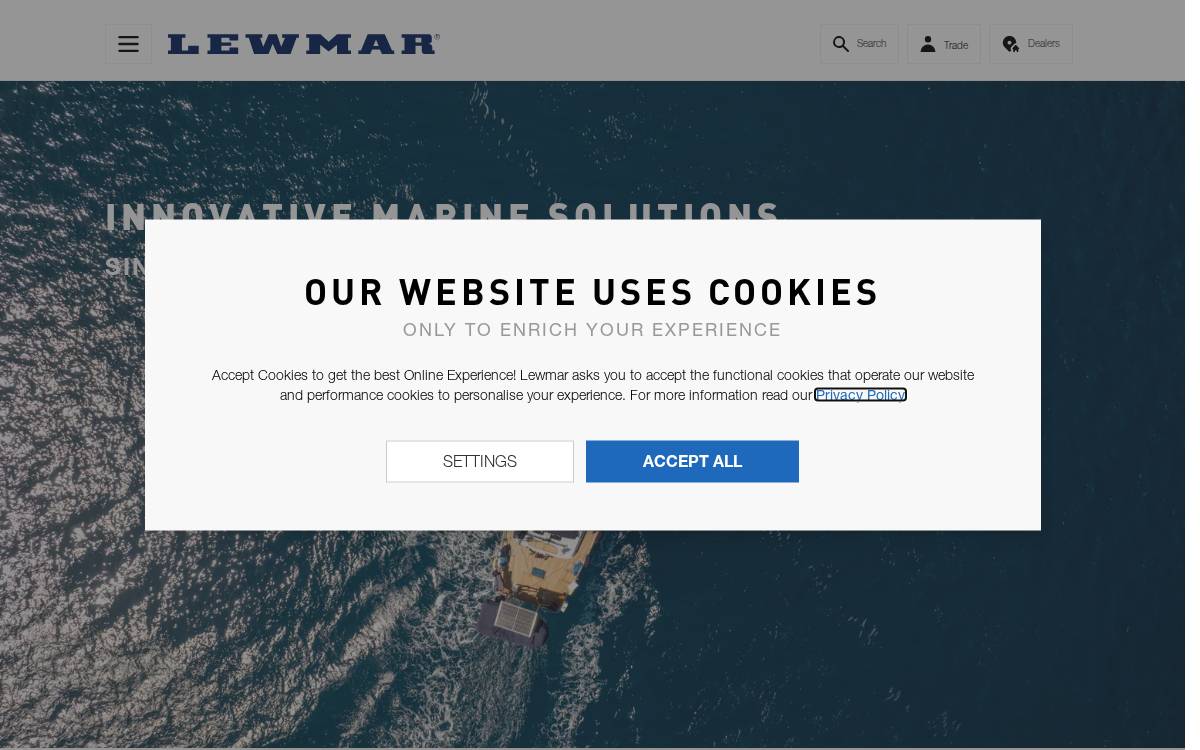 Lewmar Marine website preview