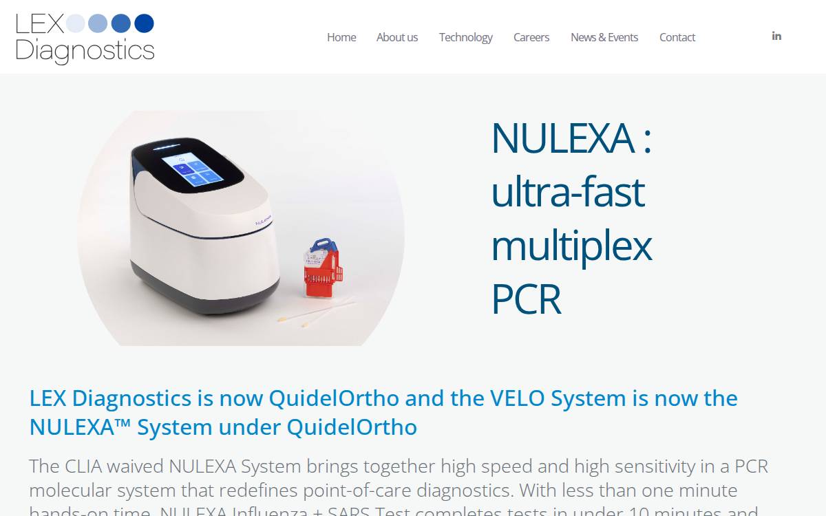 LEX Diagnostics website preview