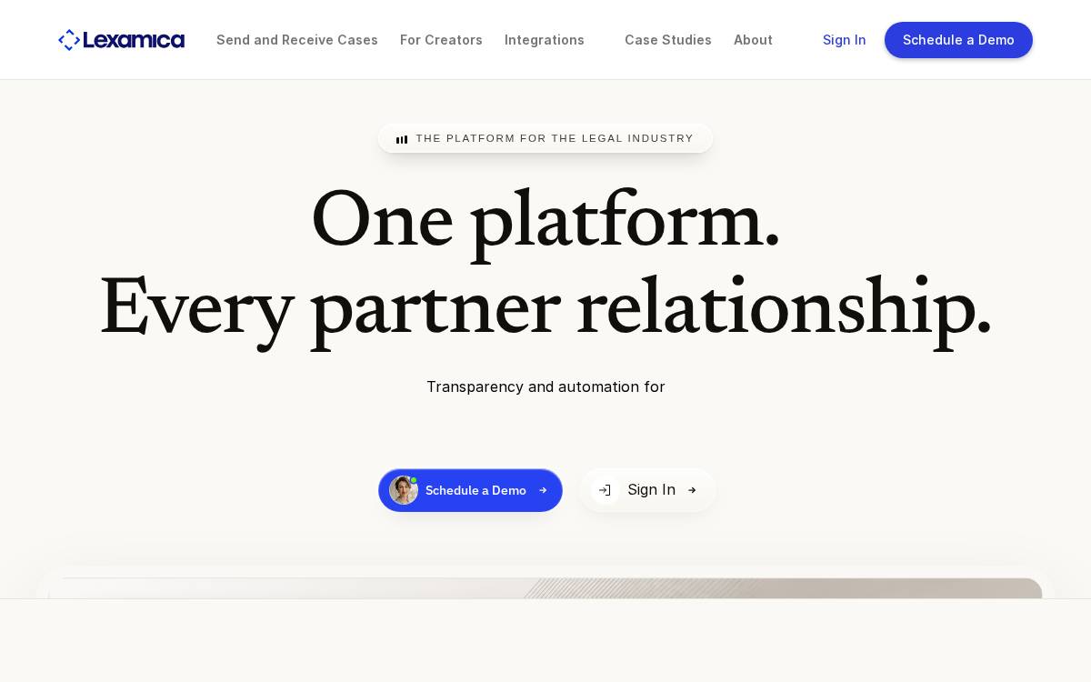 Lexamica website preview