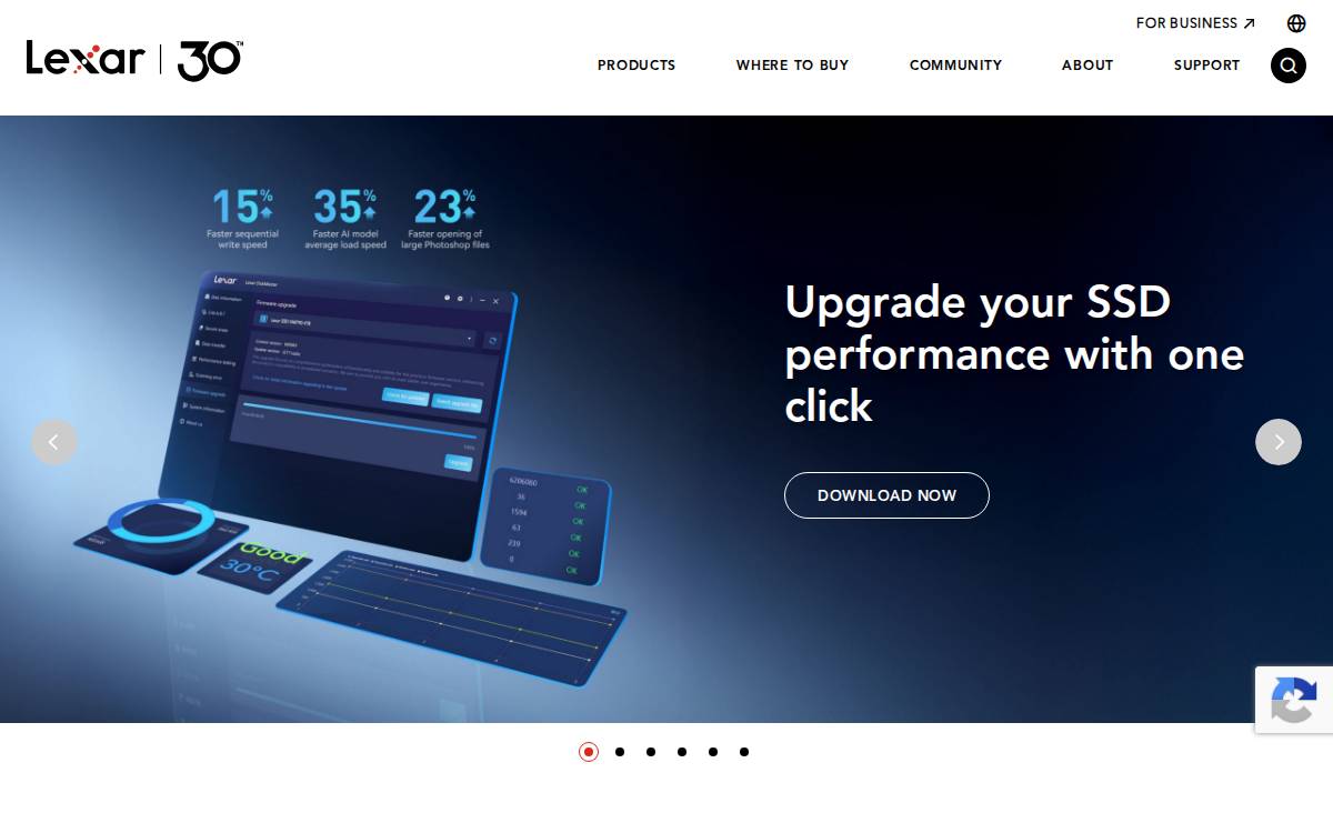 Lexar website preview