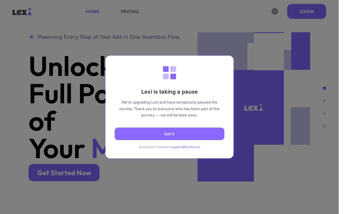 Lexi website preview