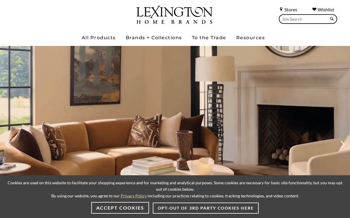 Lexington Home Brands website preview