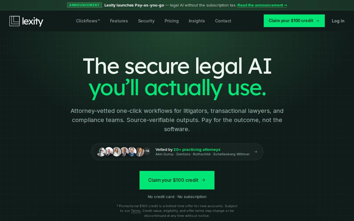 Lexity website preview
